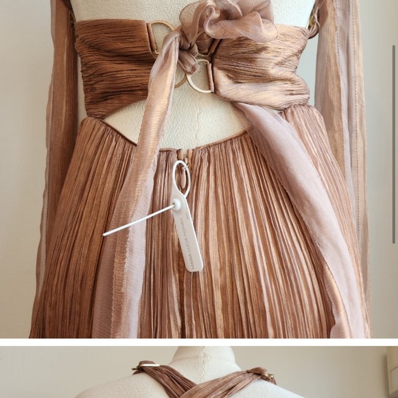 Marcia Lucia Hohan Eilir Silk Foiled Maxi Dress - Picture 3 of 8